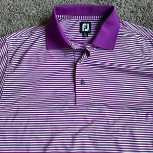 Footjoy Golf Polo Shirt Medium Bigfoot Country Club Geneva Wisconsin Purple